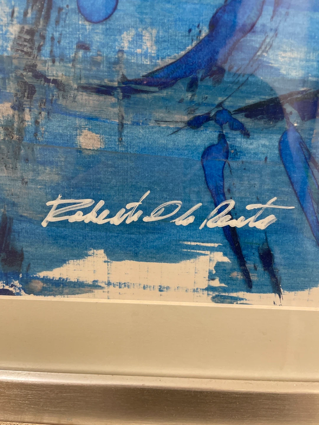 Roberto De La Reata Signed Blue Art Print - photo 2