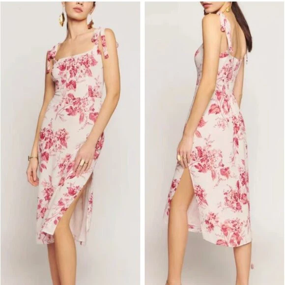 Reformation styled Floral Midi Dress