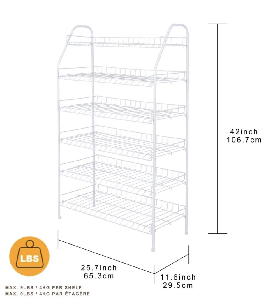 6-Tier Metal Shoe Rack