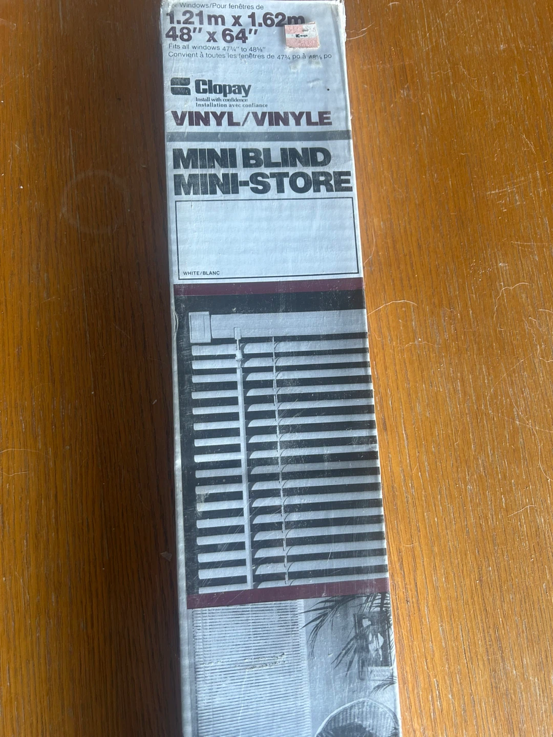Clopay White Vinyl Mini Blinds 48" x 64" (2 sets)