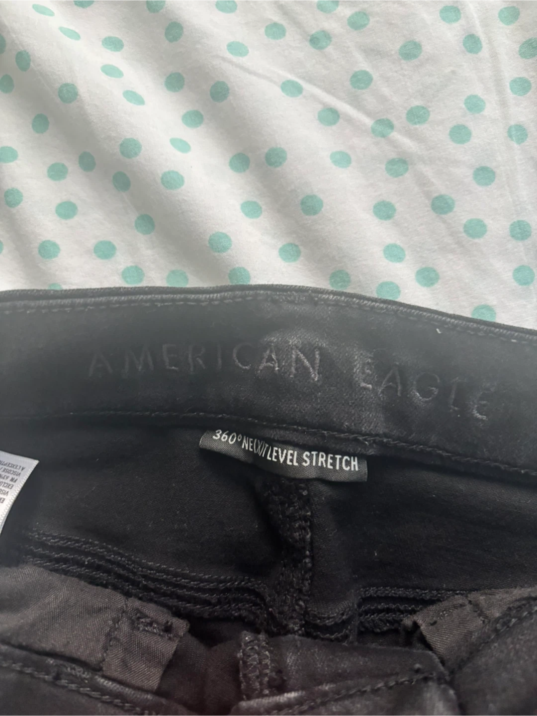 American Eagle 360 Ne(x)t Level Stretch Jeans Black Size 8S - photo 2