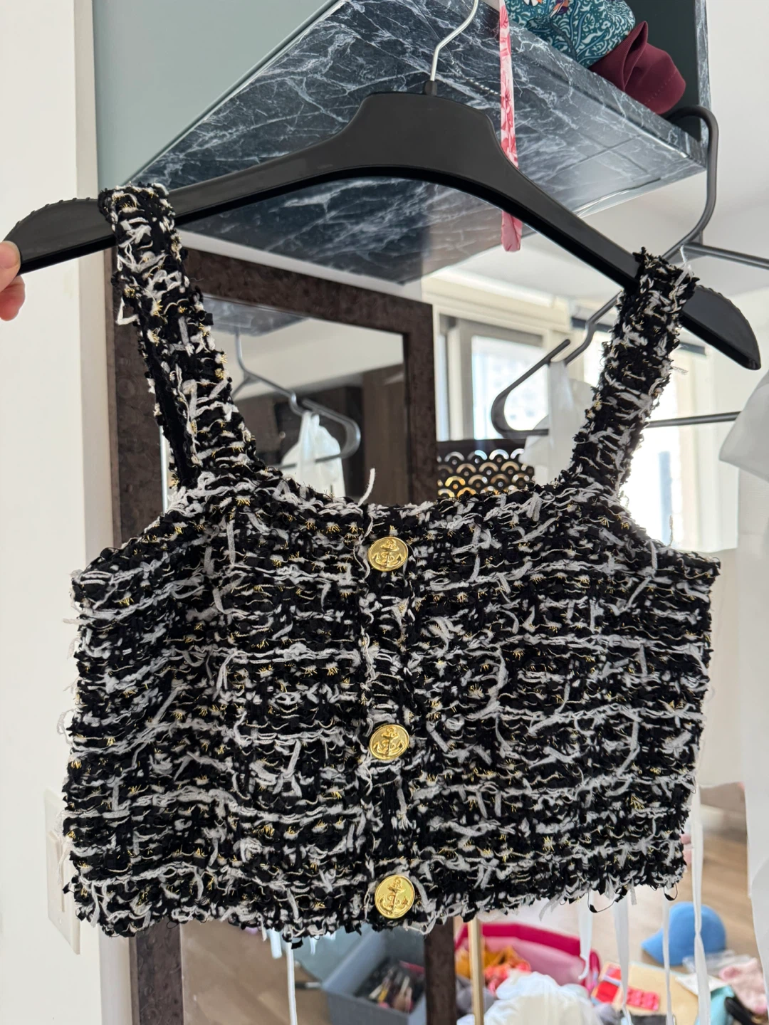 Balmain styled Haute Couture Gold Anchor Buttons top - photo 2