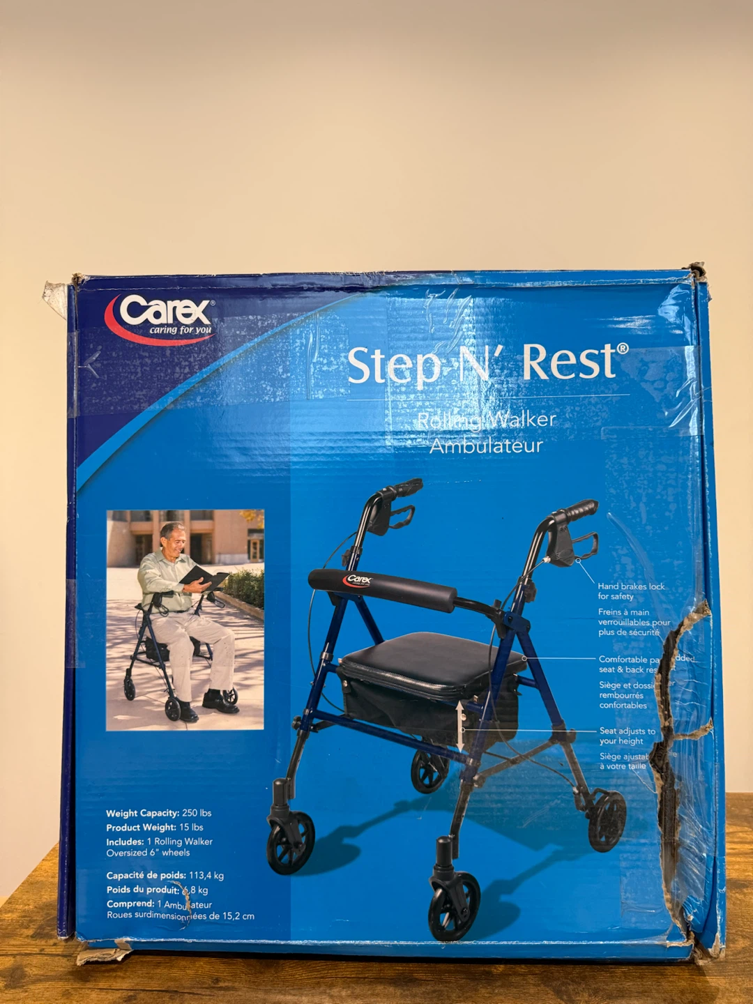 Carex Step N' Rest Rolling Walker- Read Description - photo 2