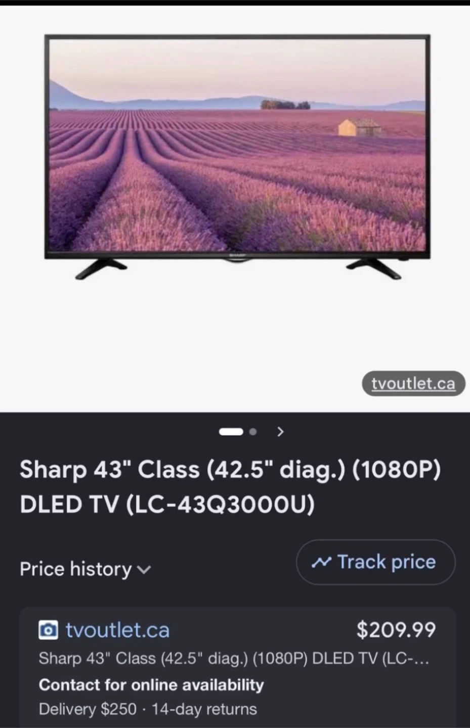 Sharp 43-inch 1080p DLED Smart TV LC-43Q3000U