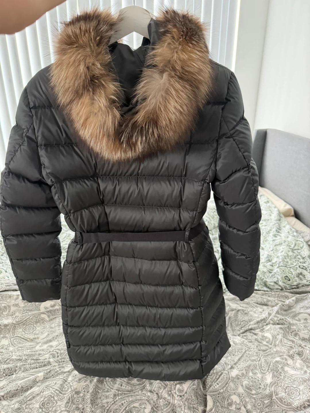 Moncler Puffer Coat with Fur Hood