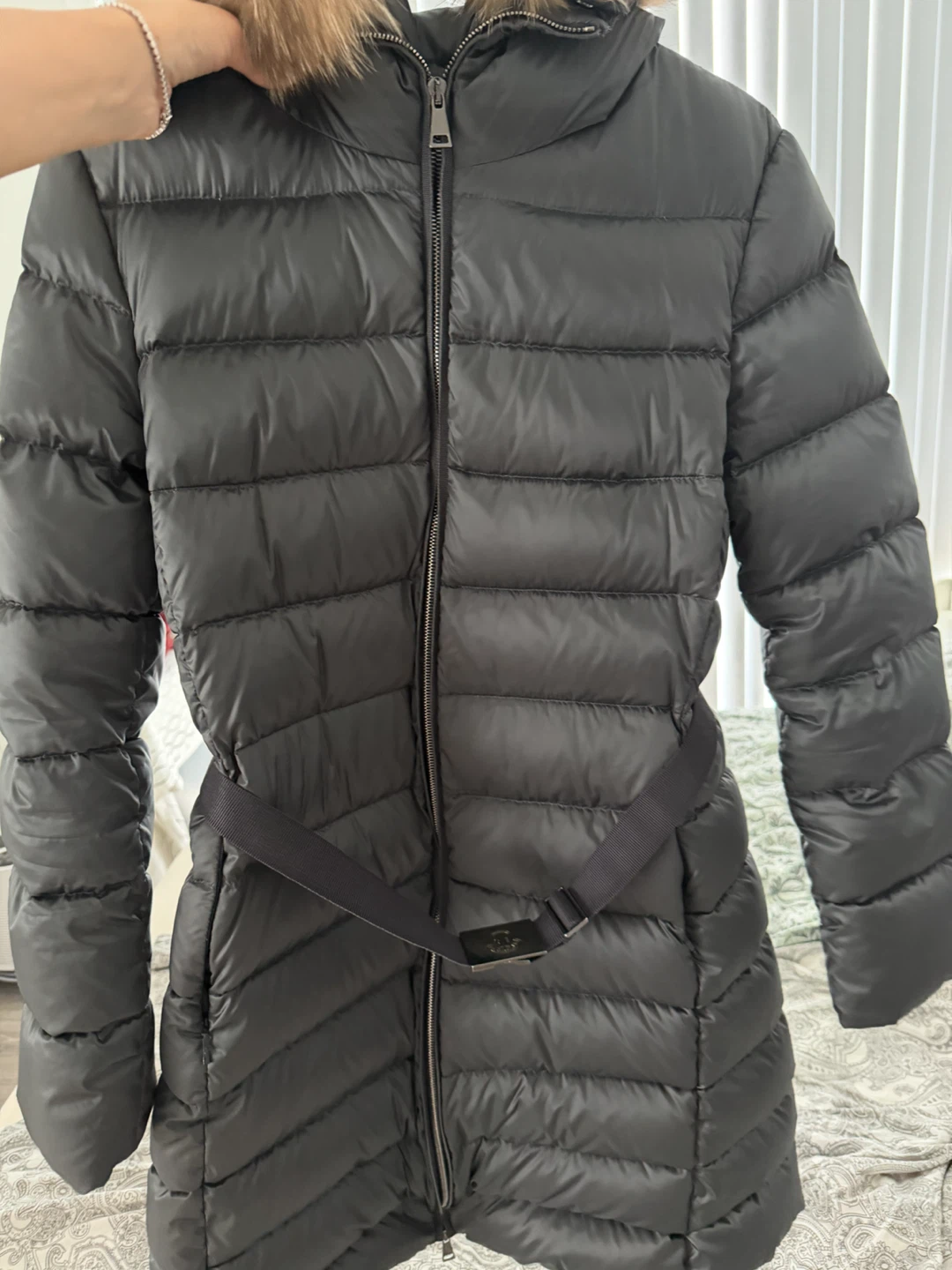 Moncler Puffer Coat with Fur Hood - photo 2