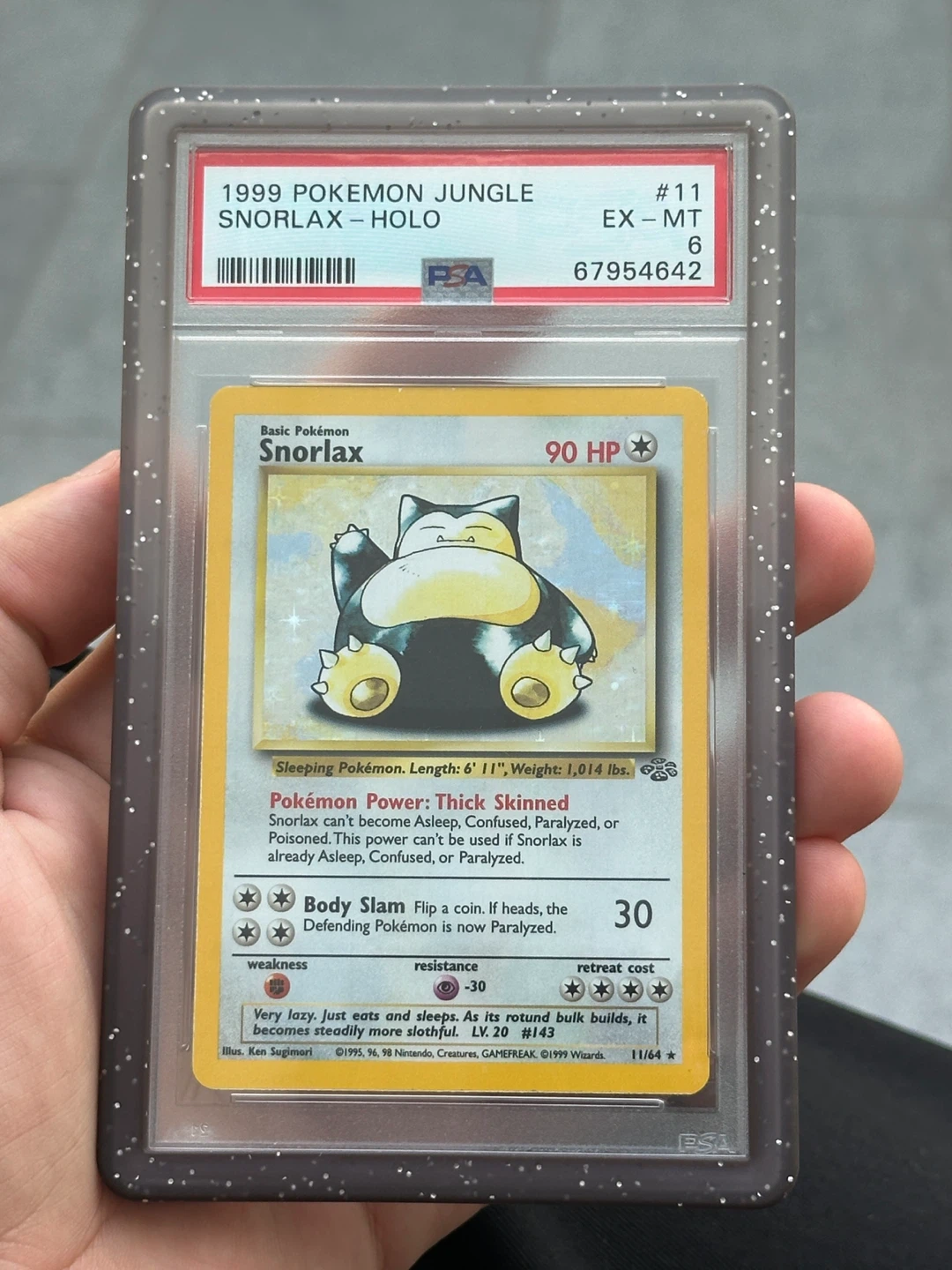 1999 Pokemon Jungle Snorlax Holo PSA 6