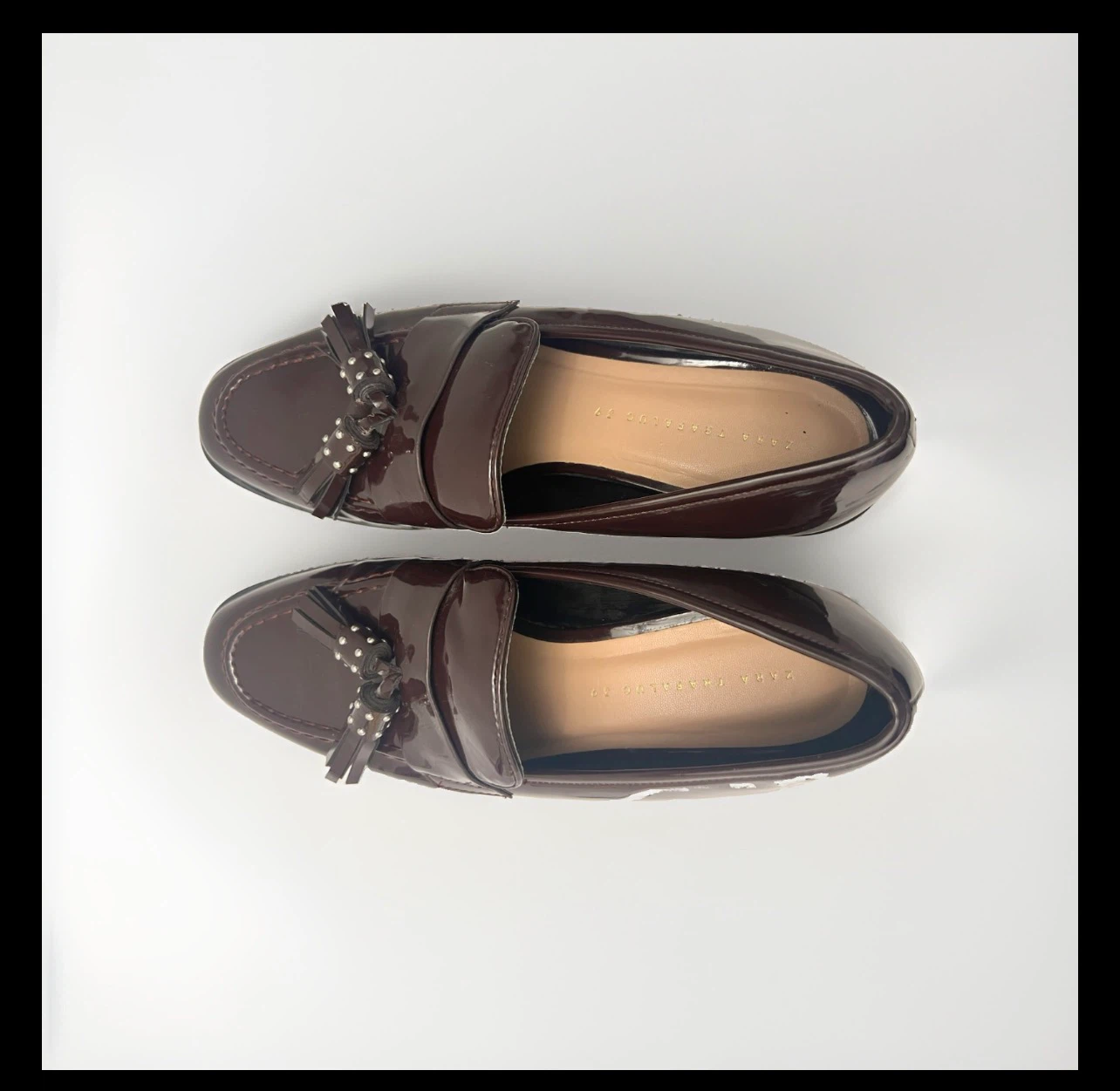 Zara Trafaluc Burgundy Tassel Loafers - photo 2