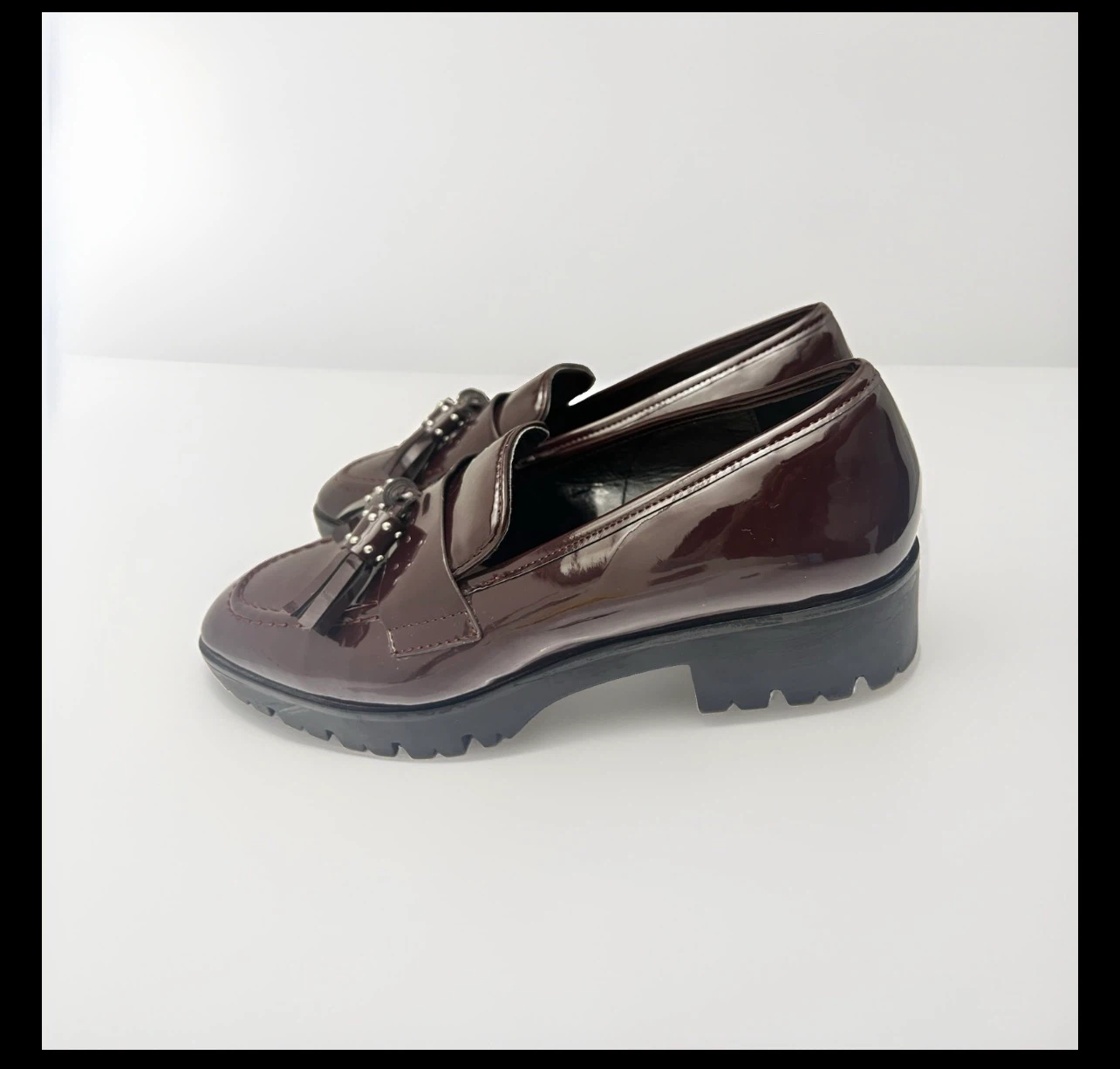 Zara Trafaluc Burgundy Tassel Loafers - photo 3