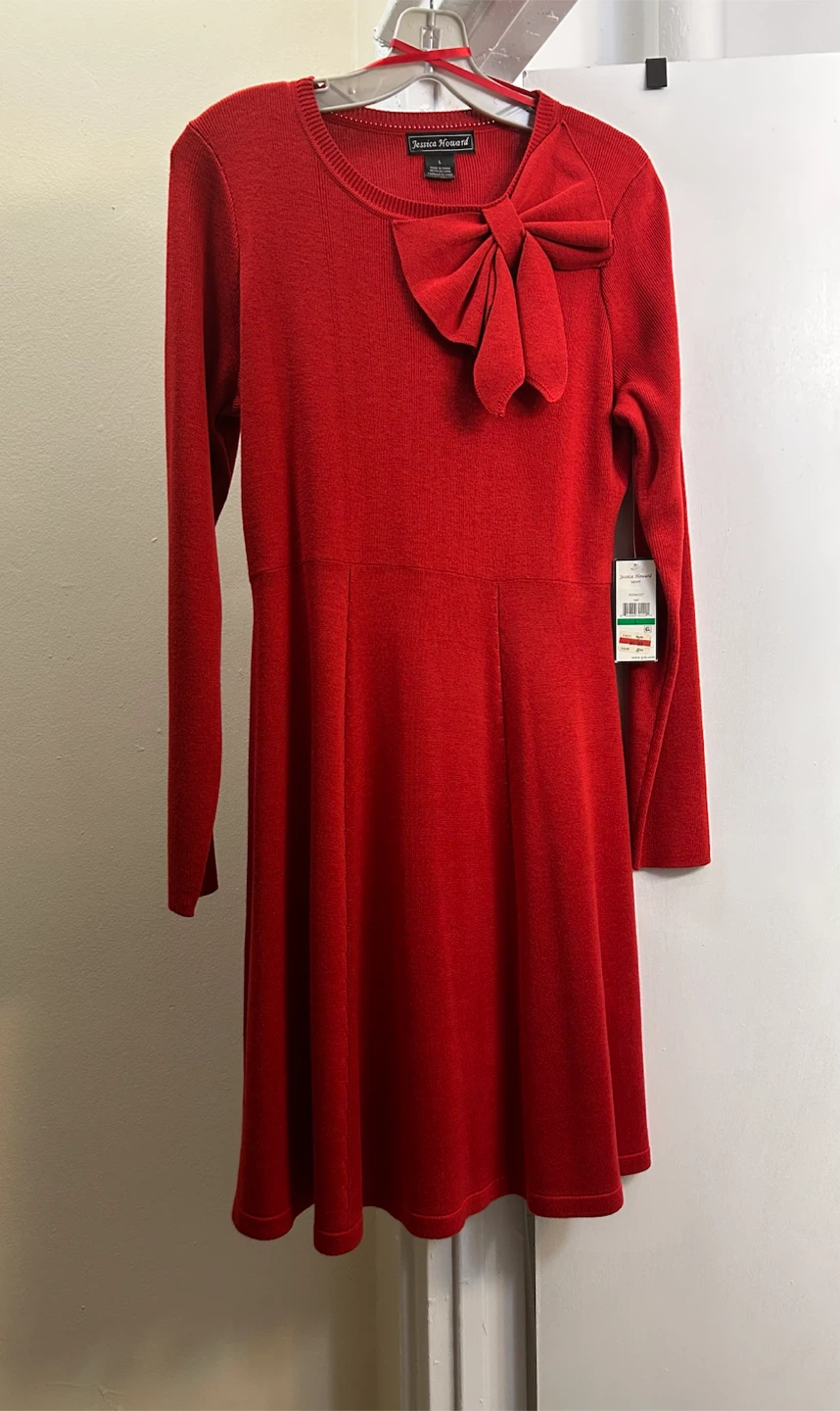 Jessica Howard Red Knit Dress - photo 3