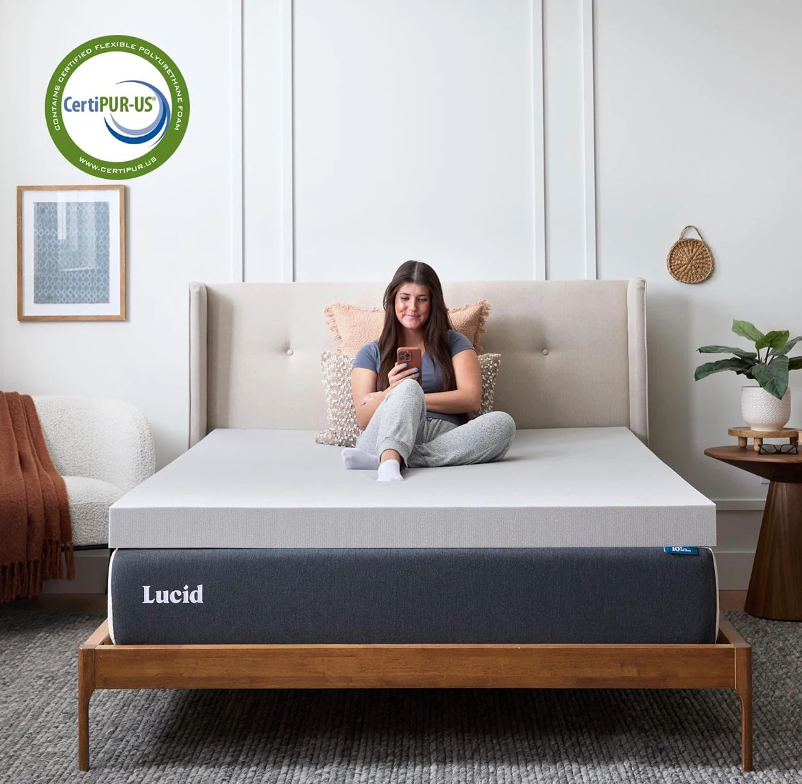 Lucid Memory Foam Mattress Topper - photo 3