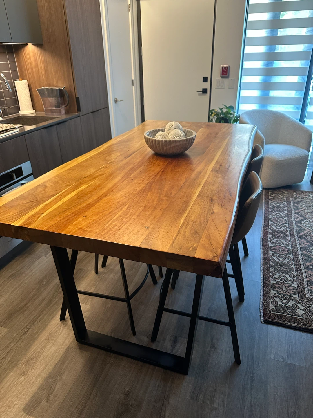 Live Edge Wood Bar Table & Chairs - photo 4