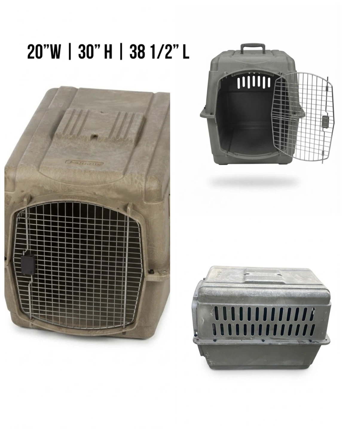 Petmate XL Heavy-Duty Plastic Dog Crate Airline Friendly