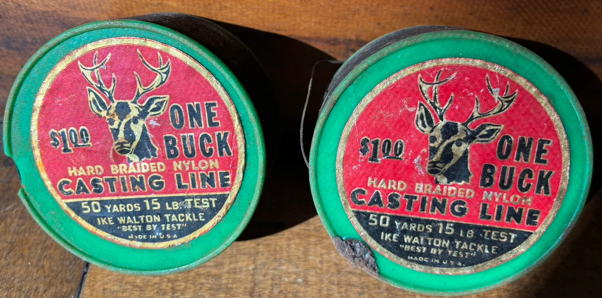 Vintage ONE BUCK Fishing Line – 2 Collectible Deer Label Spool - photo 4