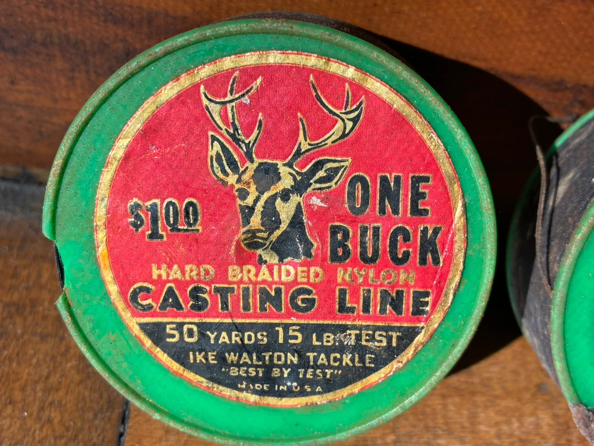 Vintage ONE BUCK Fishing Line – 2 Collectible Deer Label Spool - photo 5