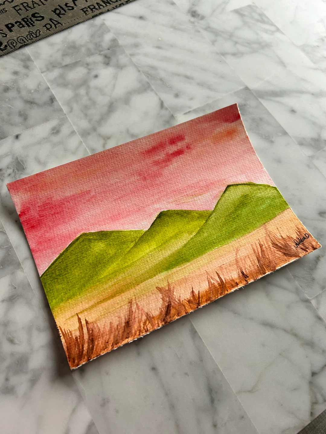 Original Landscape Watercolour Art 5x7 inches - photo 4