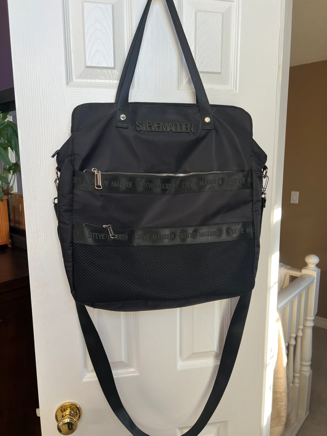 Steve Madden Black Duffel Bag