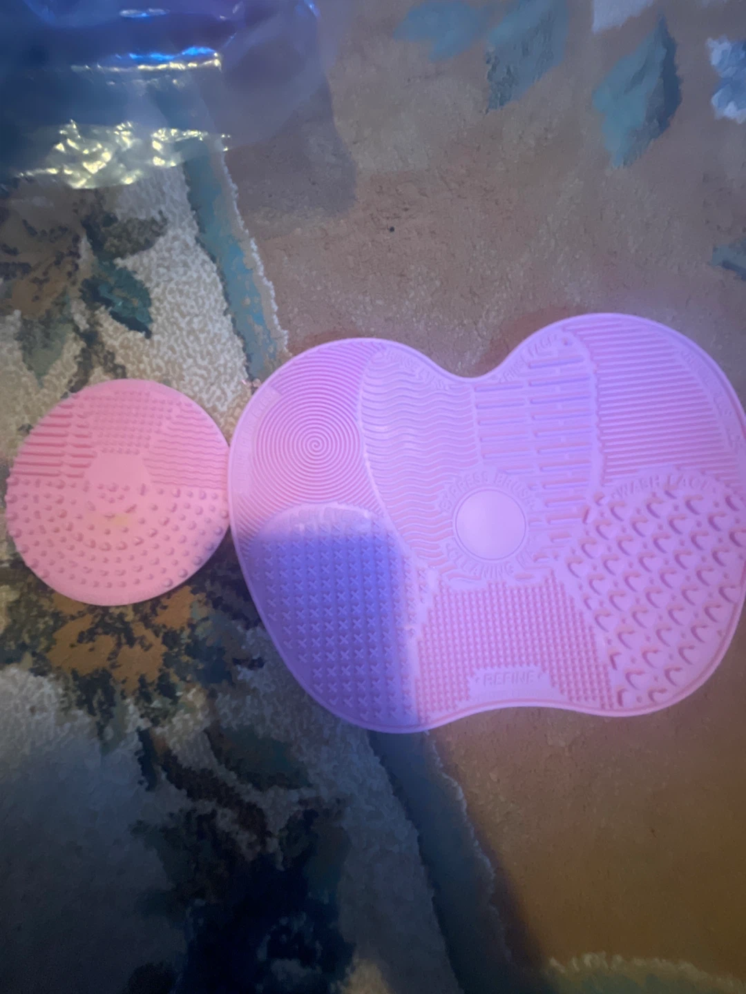 Pink Silicone Makeup Brush Cleaning Mats