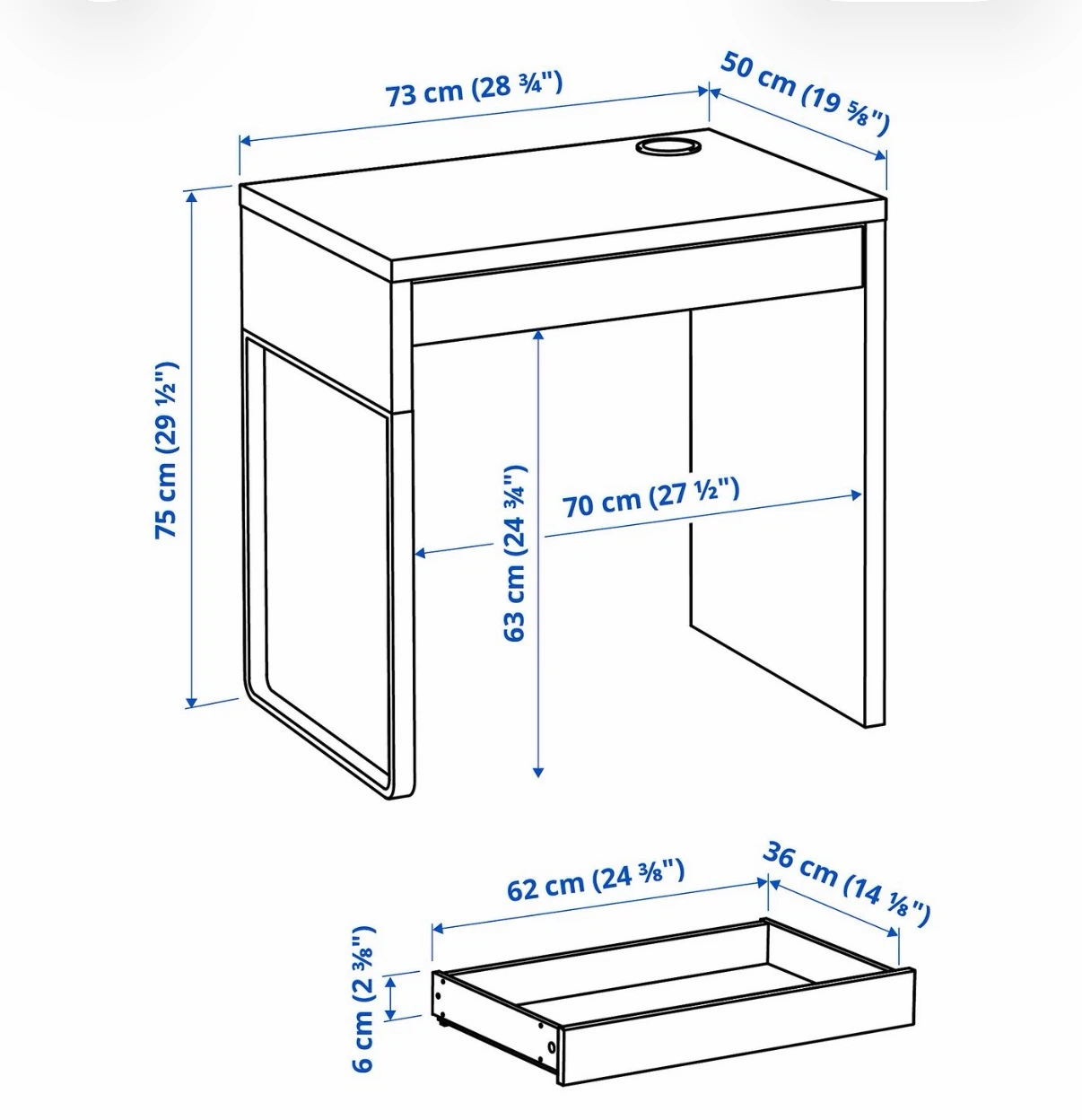 White IKEA Desk - photo 4