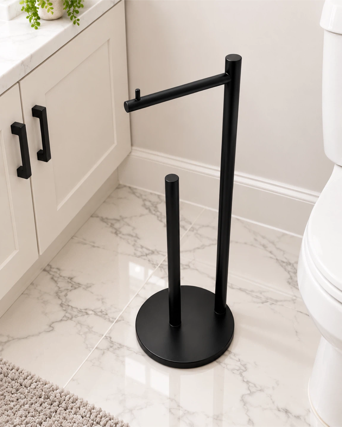 Matte Black Toilet Paper Stand - photo 3