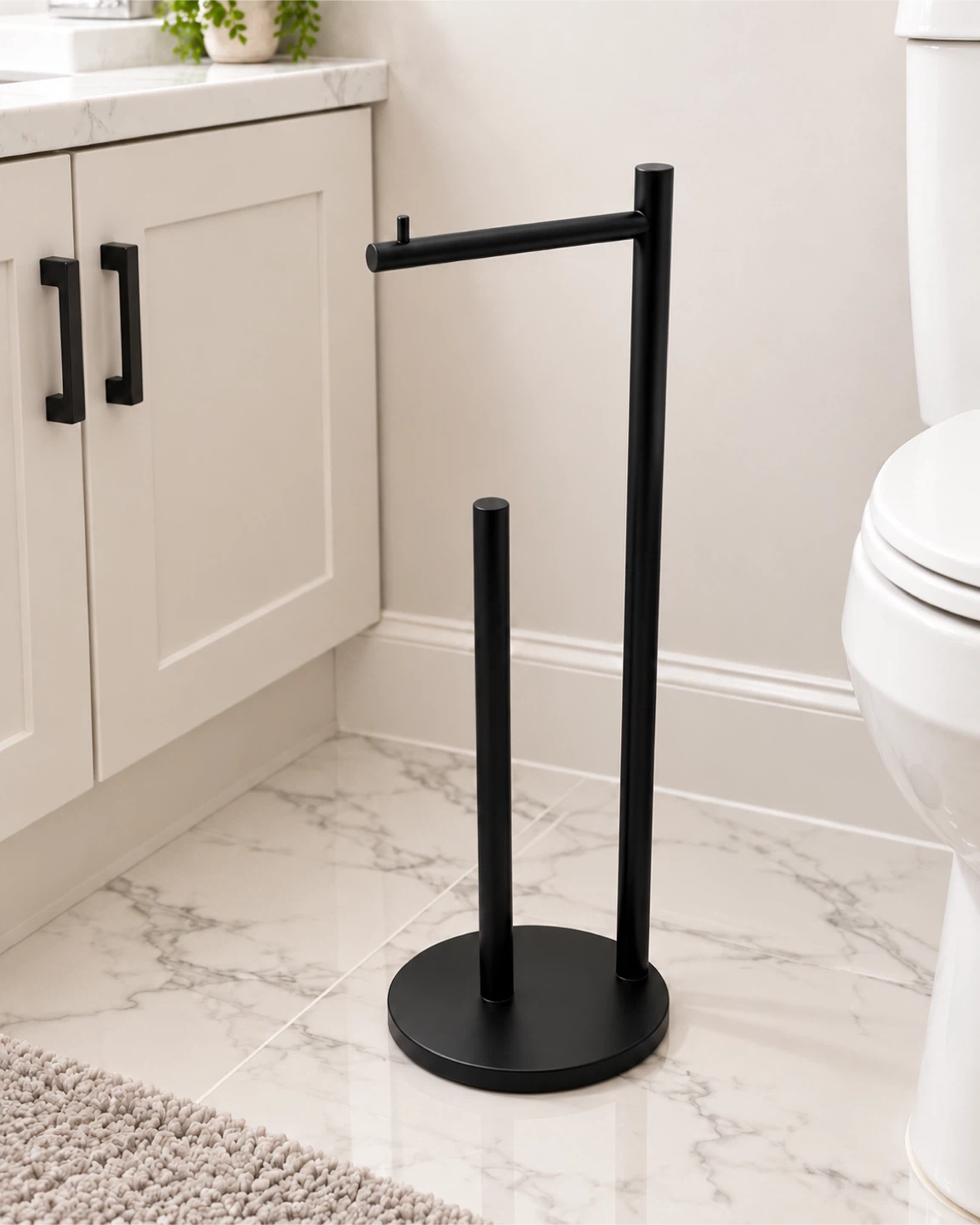 Matte Black Toilet Paper Stand - photo 2
