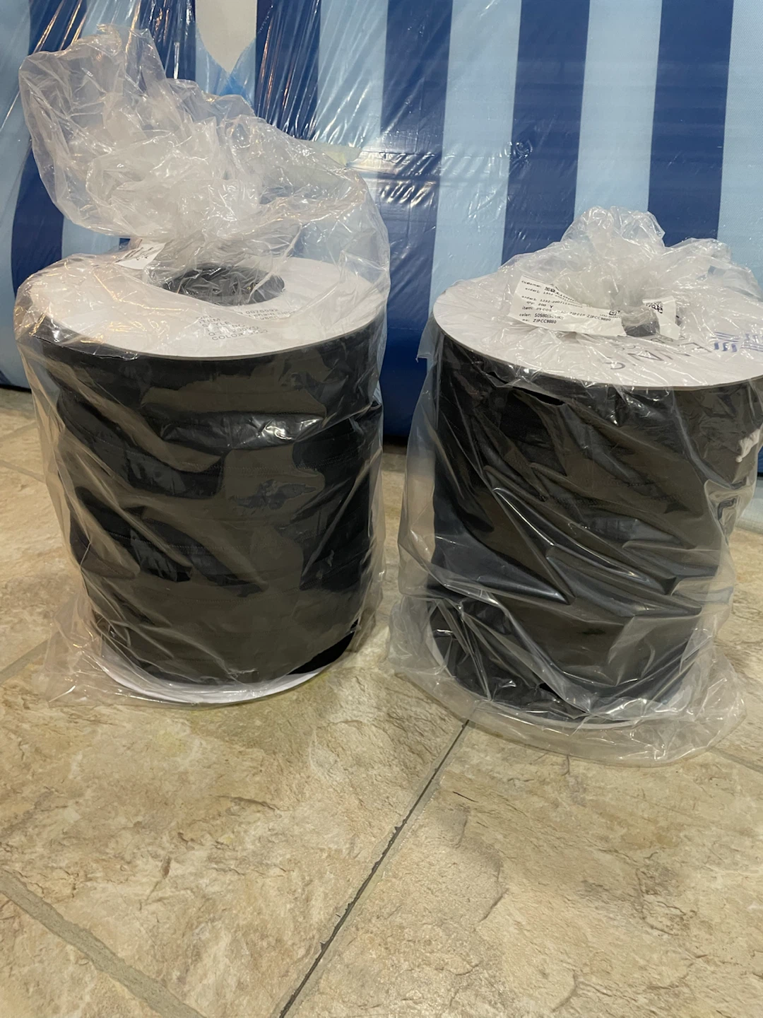 4 available /Rolls of Black Zipper Tape