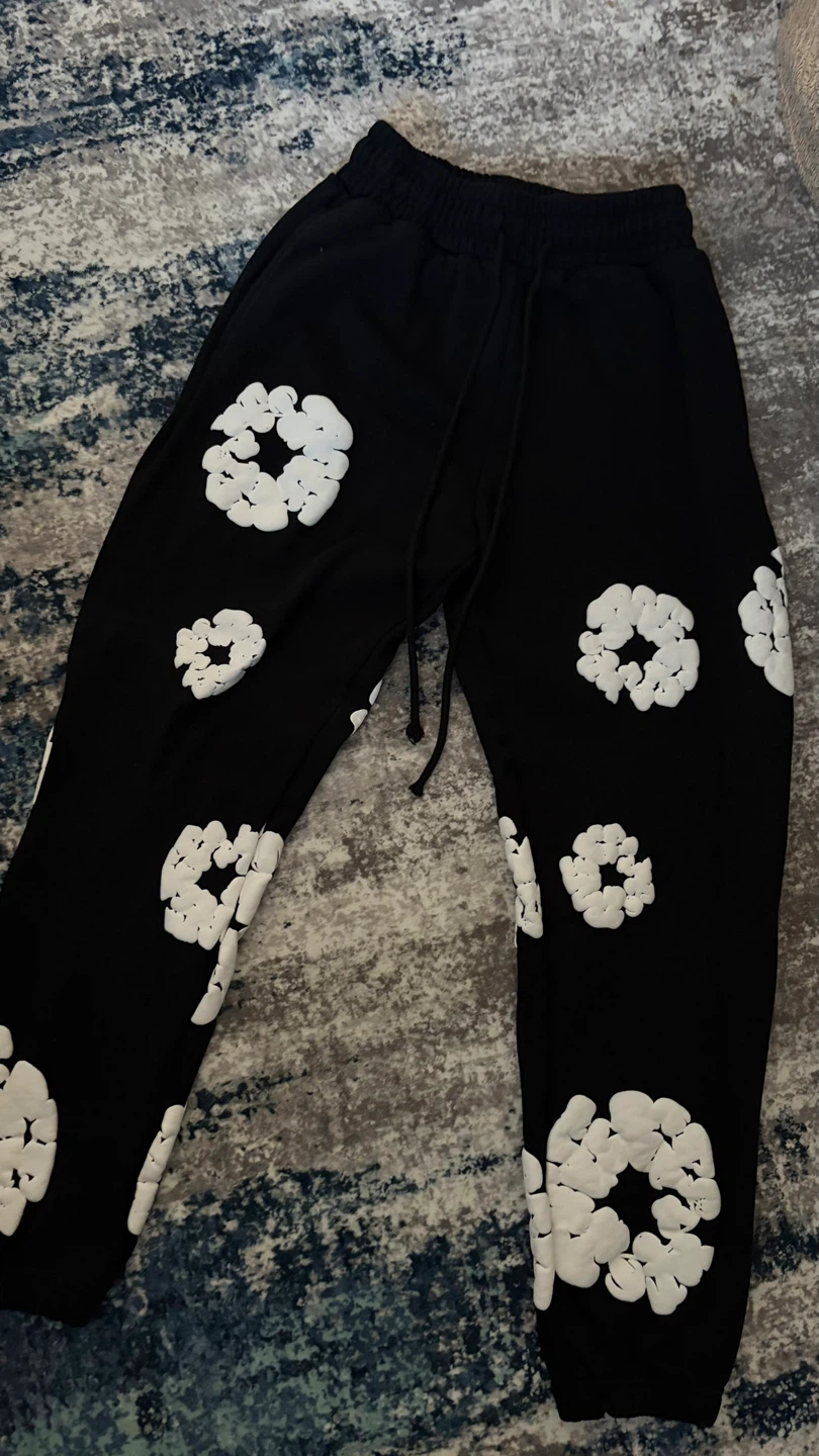 Denim Tears Black Cotton Set (Hoodie + Sweatpants) - photo 2