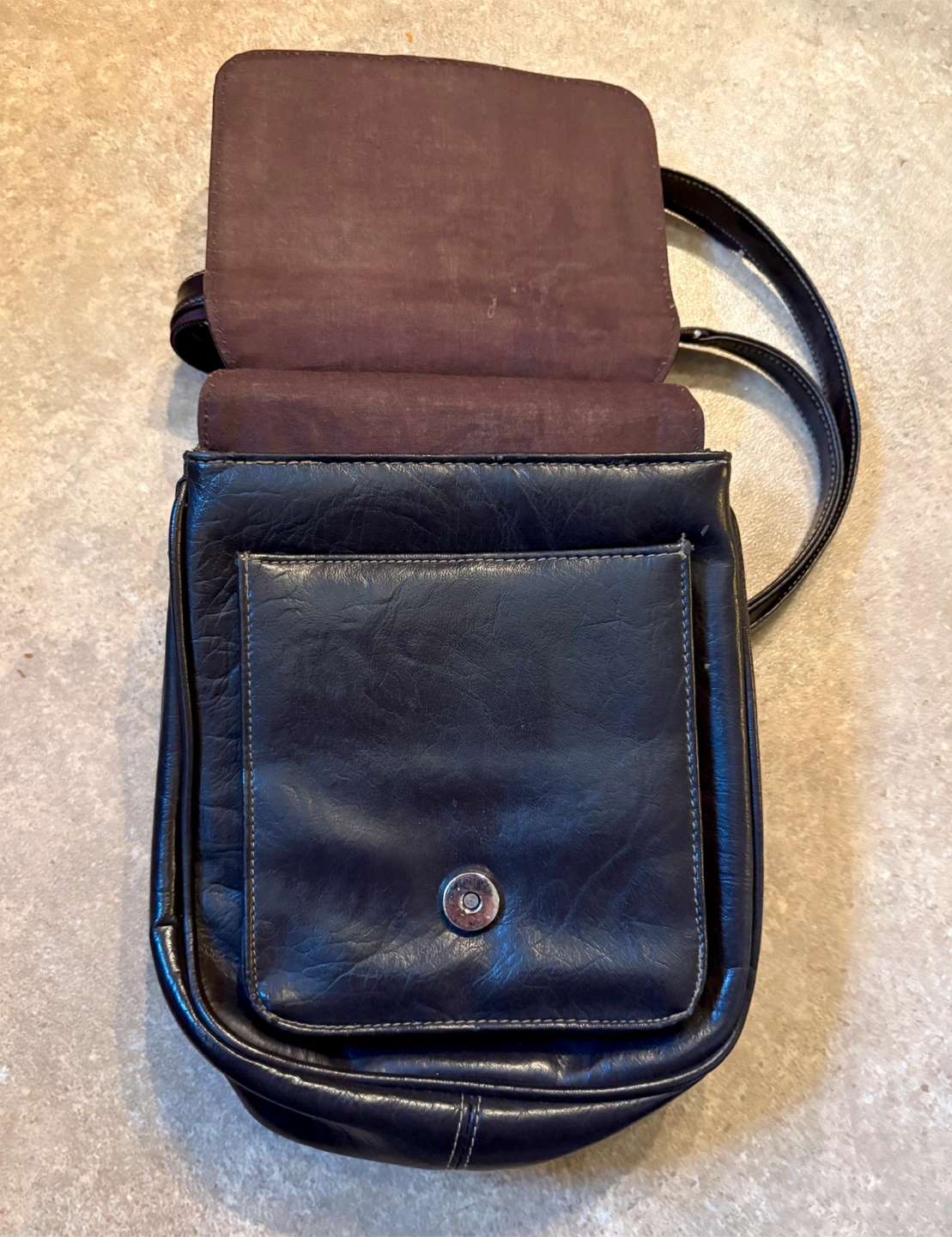 'The Stone Production' Dark Brown Leather  Sling Bag - photo 3