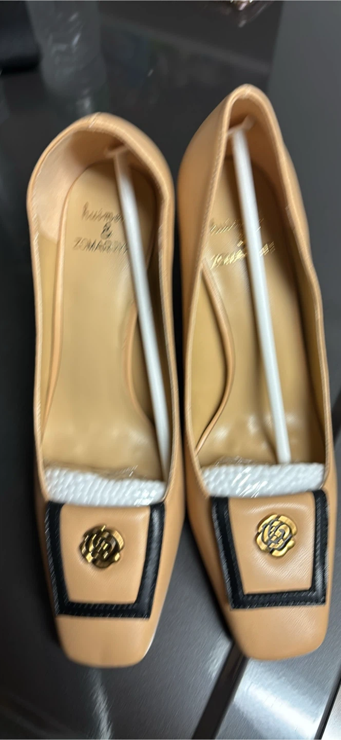 Huisma & Zomazza Tan Leather Pumps