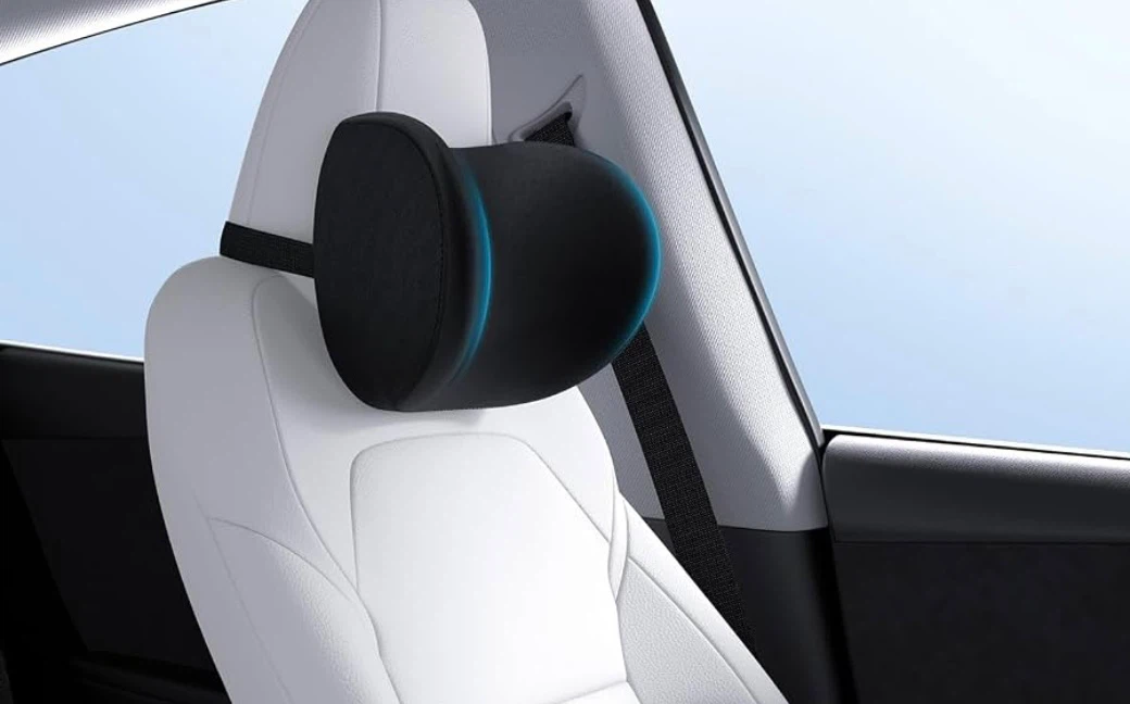 Tesla Ergonomic Memory Foam Neck Pillow / Headrest Cushion (New)