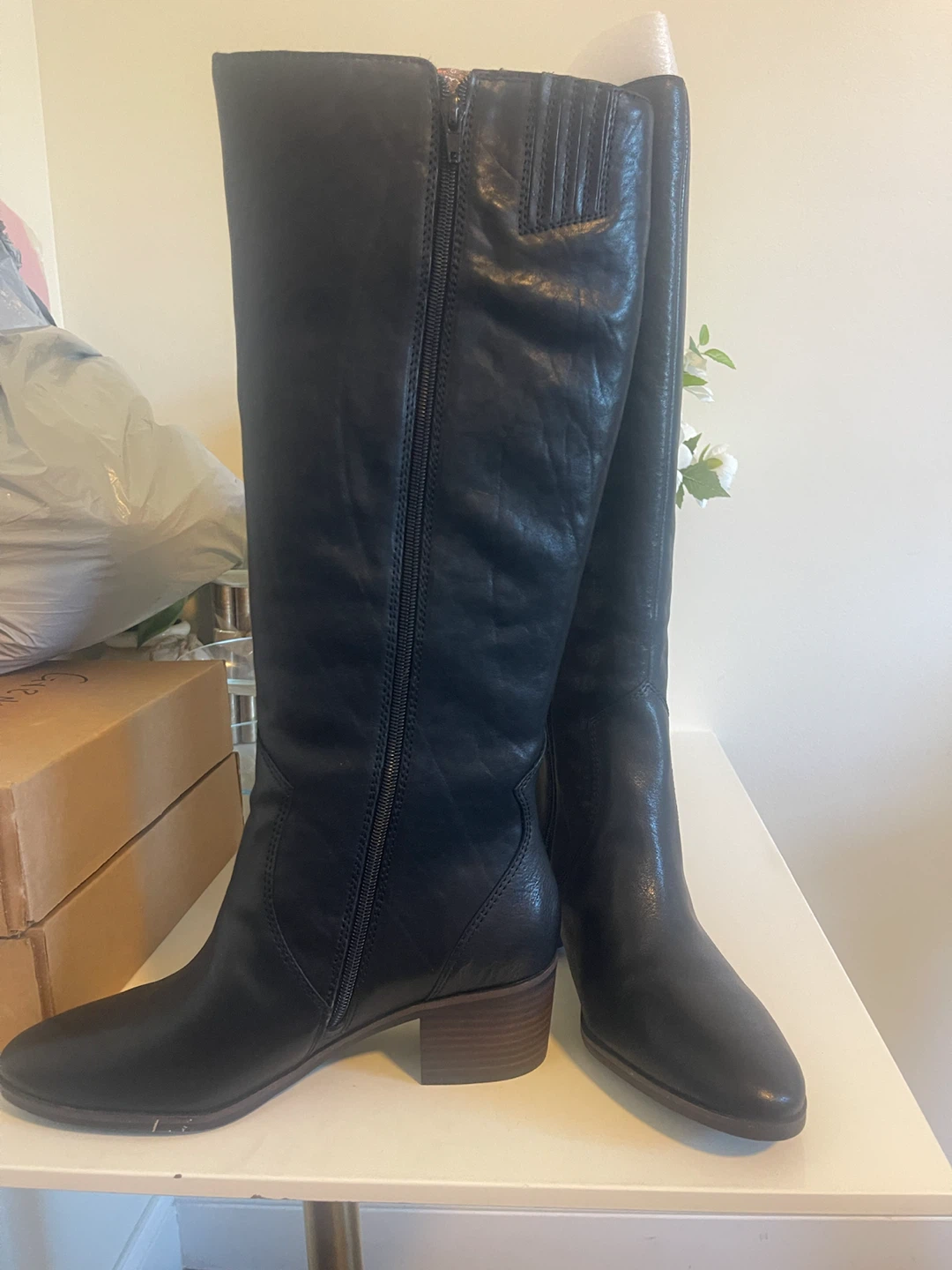 Lucky Brand Black Leather Tall Boots - photo 4