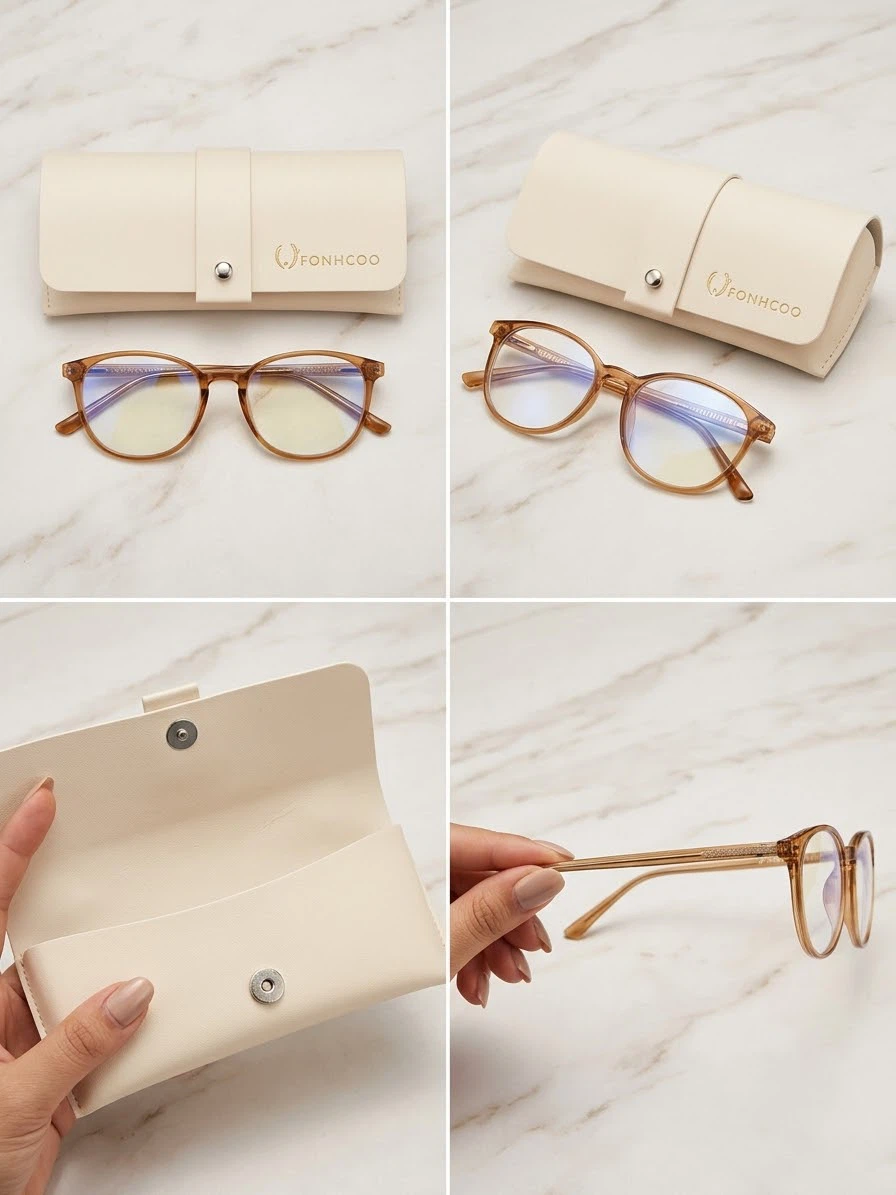 FONHCOO Blue Light Blocking Glasses with Case