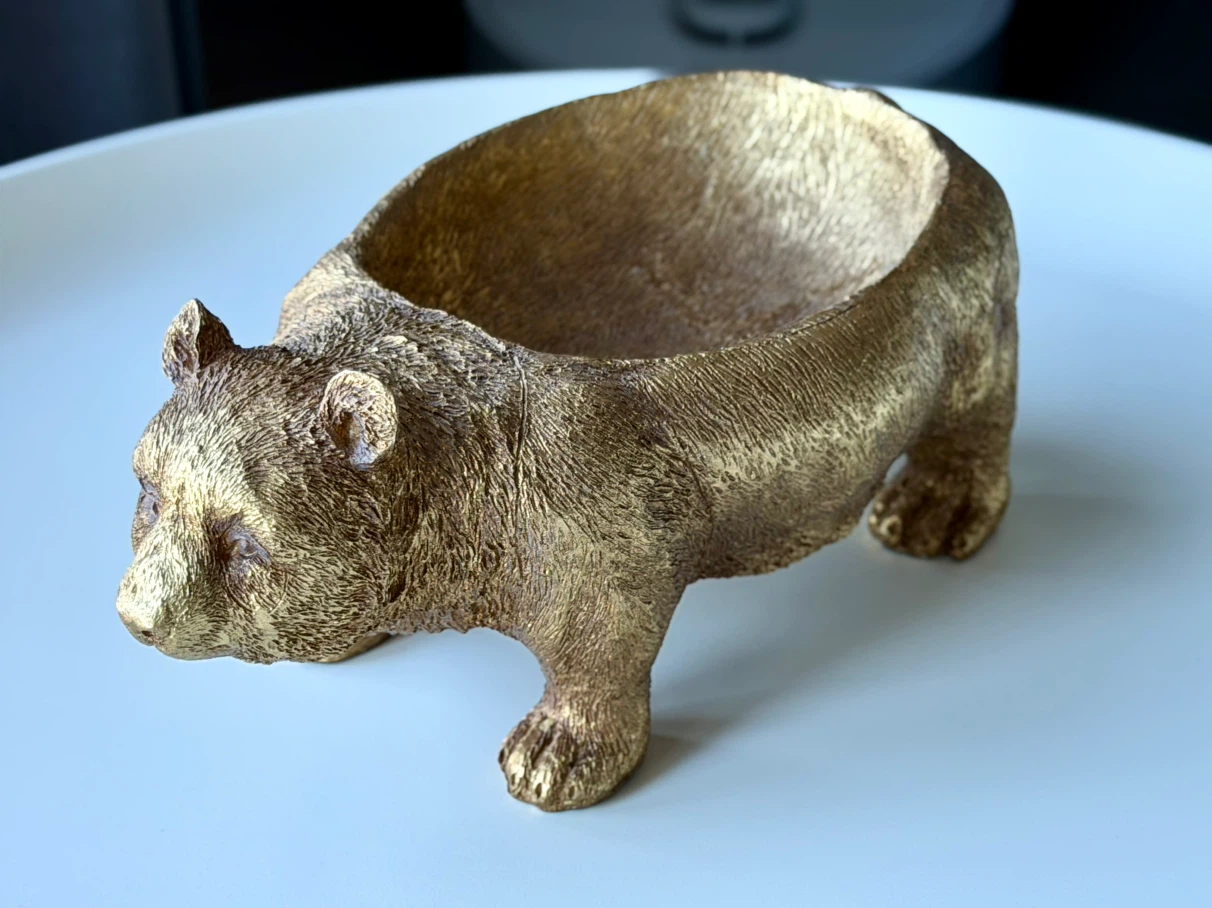 New Antique Gold Bear Decorative Bowl / Organizer / Tray