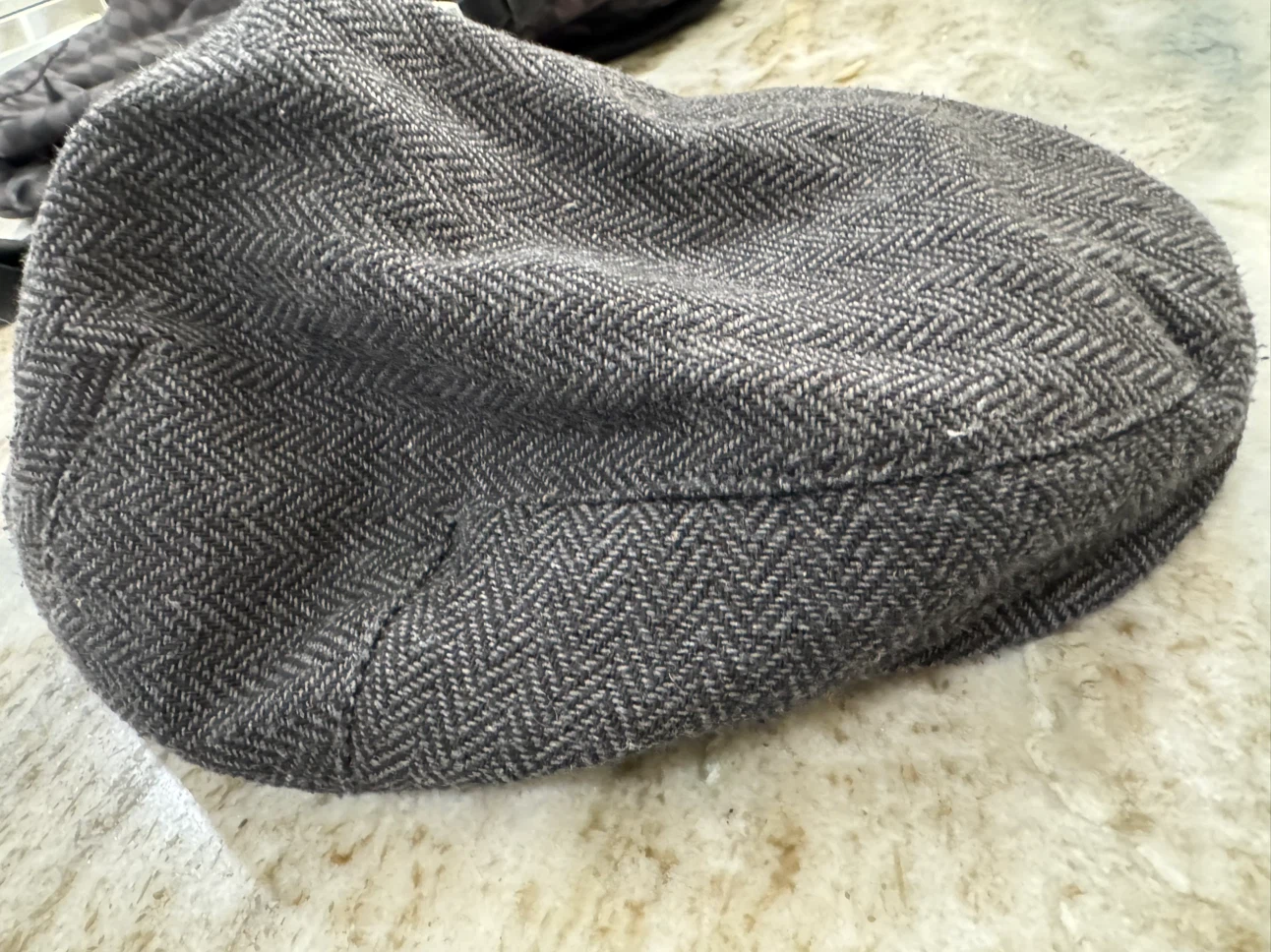 Gray Herringbone Wool Blend Flat Cap - photo 2
