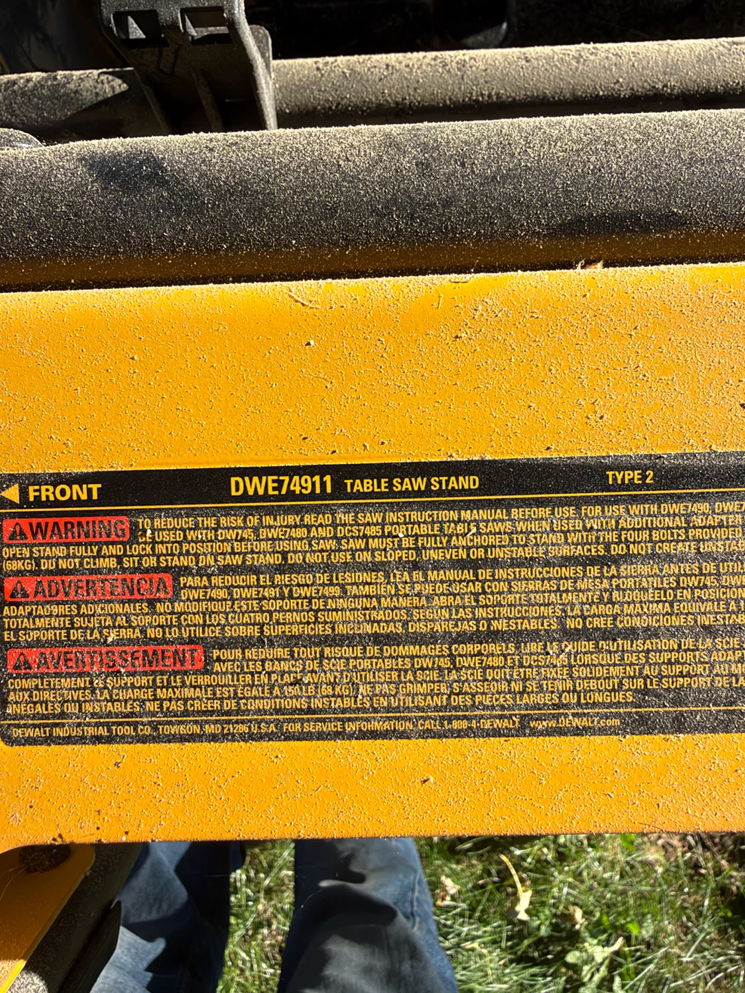 DeWalt Portable Table Saw with Rolling Stand - photo 4