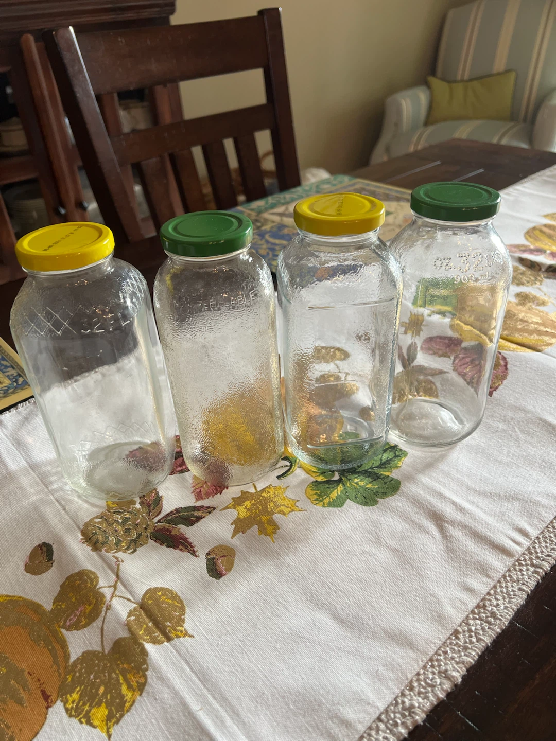 Vintage-Style Square Glass Jars with Lids