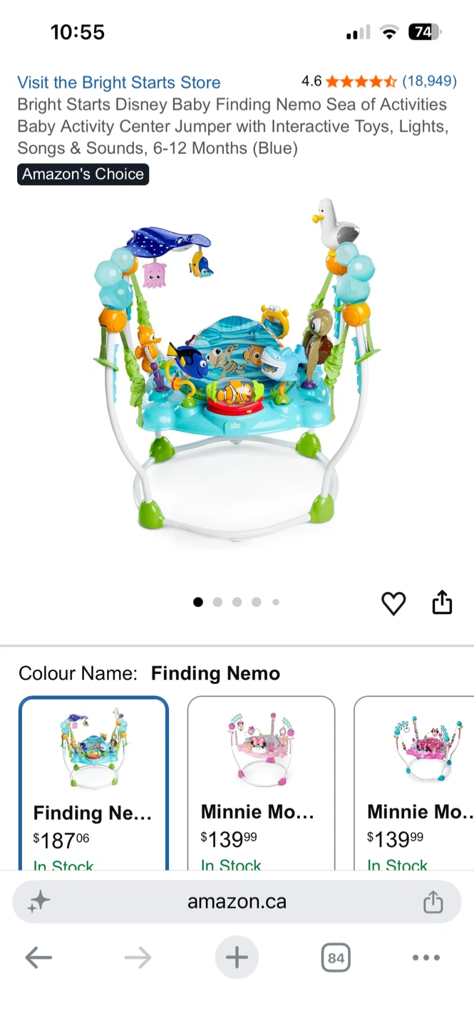 Bright Starts Finding Nemo Baby Jumper - photo 3