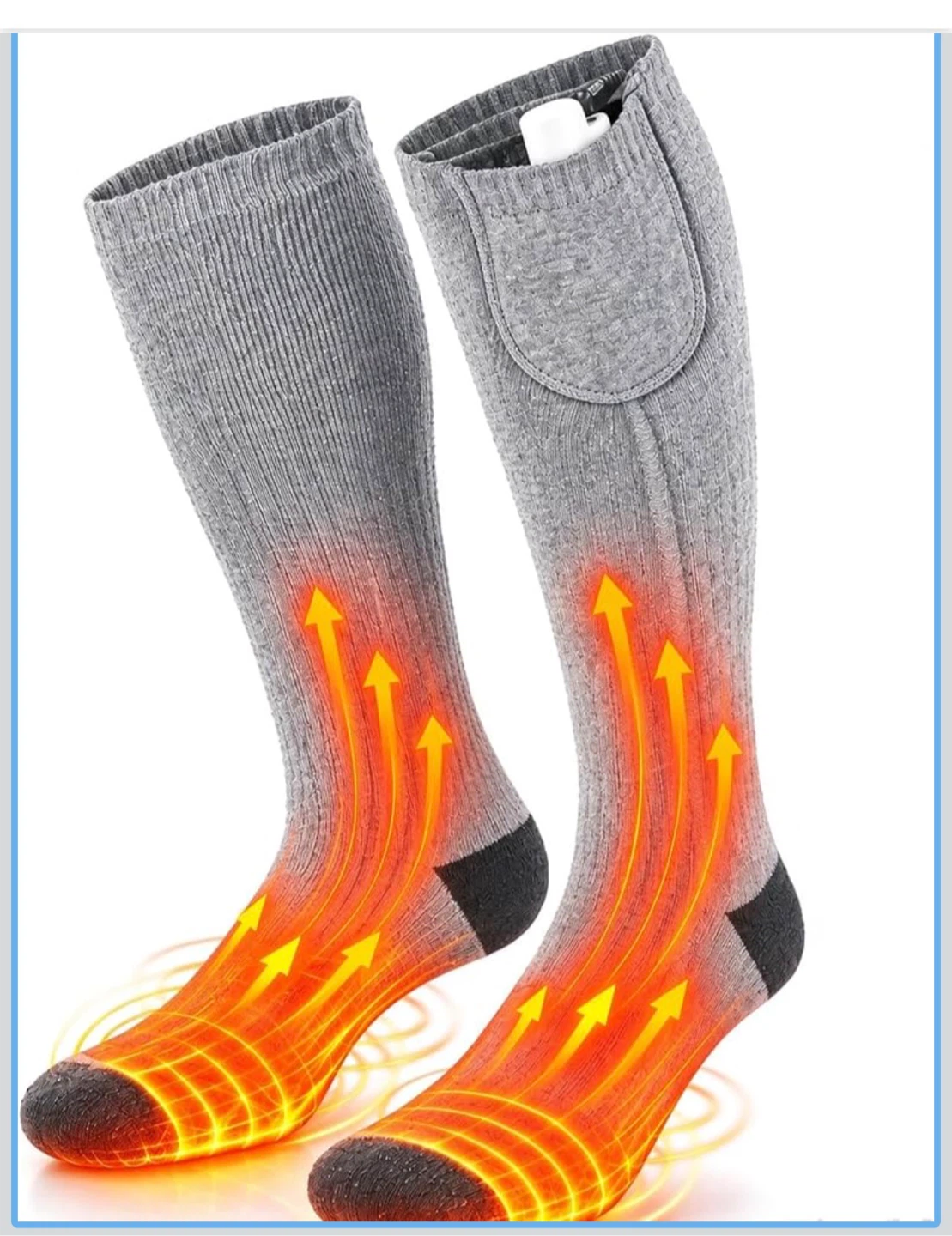 Heated Battery-Operated Socks， large