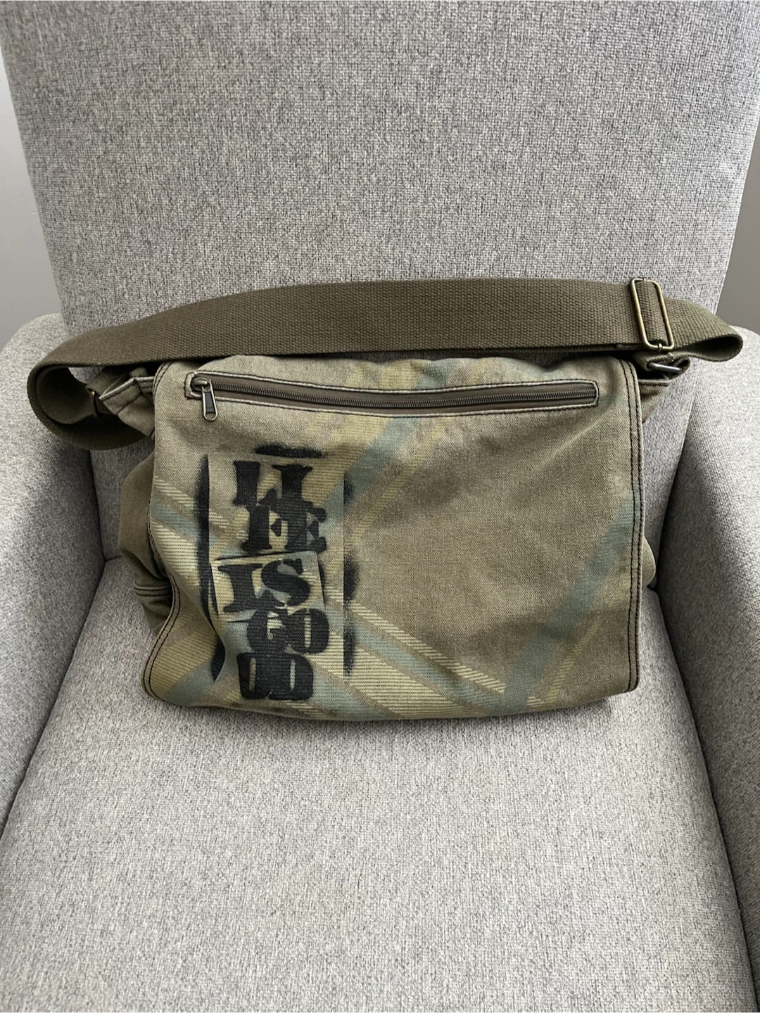 Life Is Good Canvas Messenger Bag