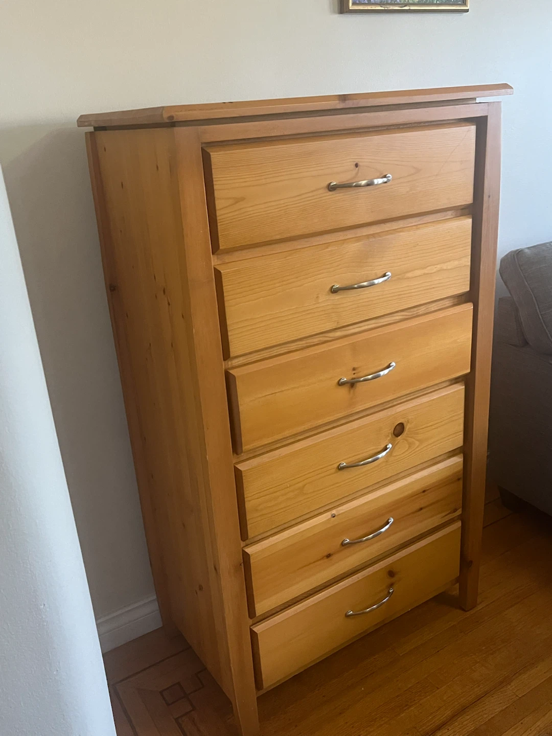 Solid wood Pine 6-Drawer Tall Dresser - photo 2