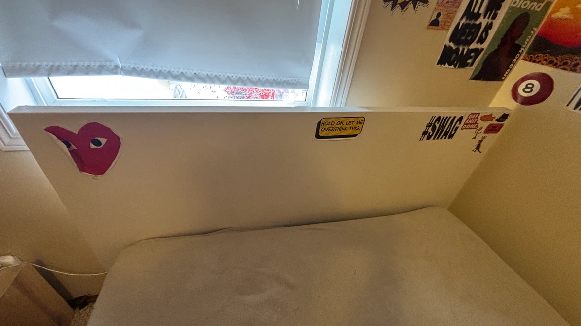 White Bed Frame queen size with two drawers - photo 3