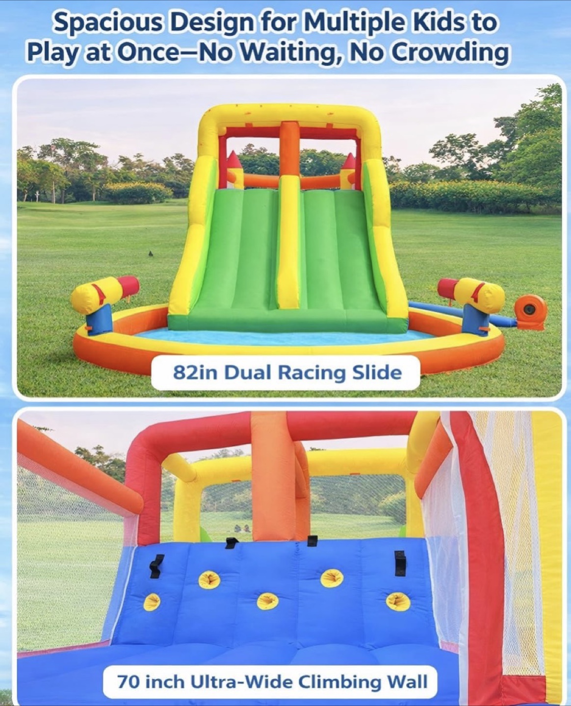 Inflatable Bouncy Castle Water Park with Dual Slides - photo 5