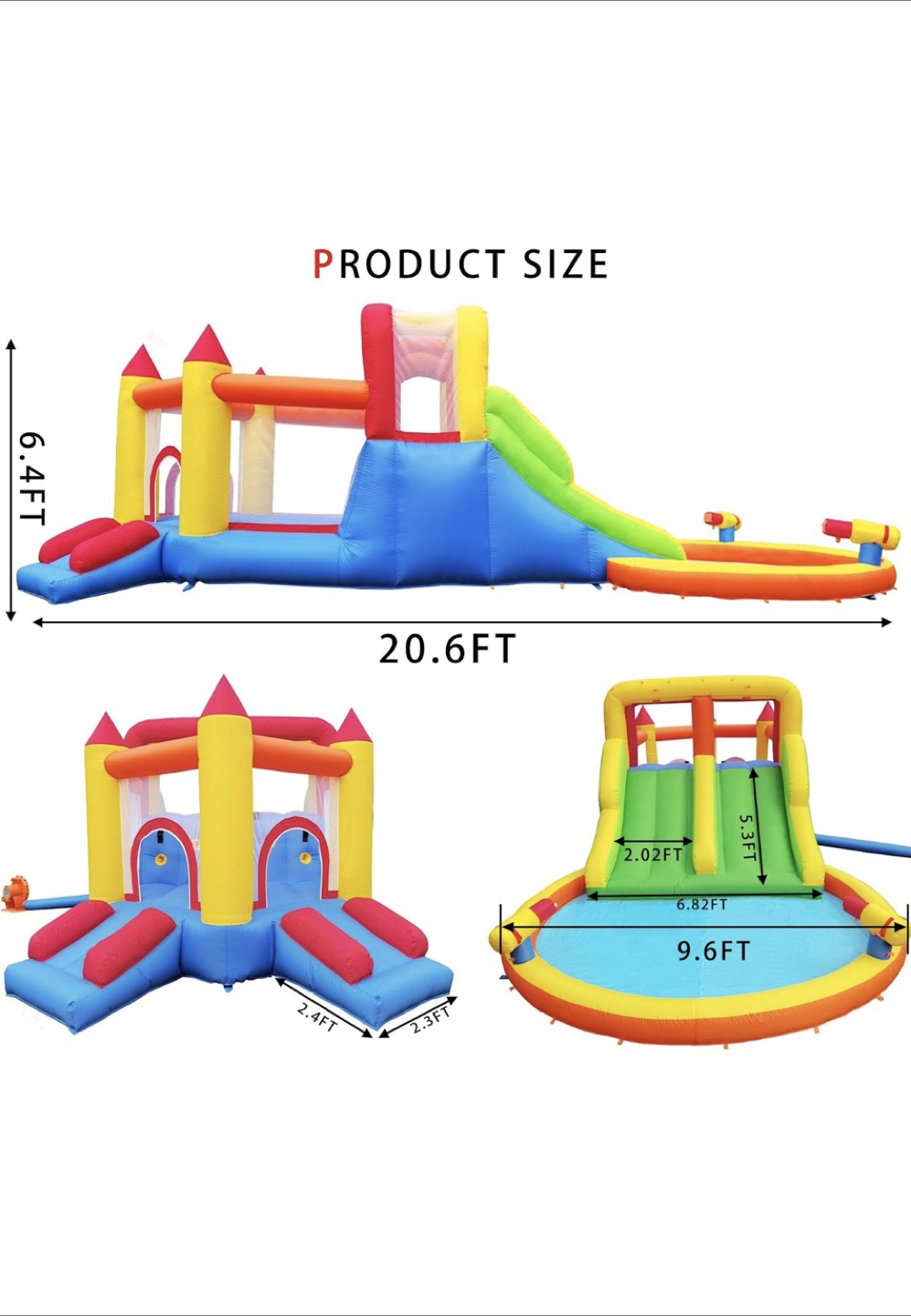 Inflatable Bouncy Castle Water Park with Dual Slides - photo 2