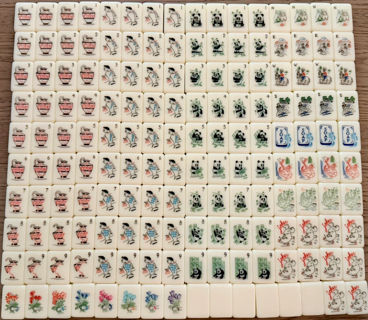 American Complete Mah Jong Tile Set