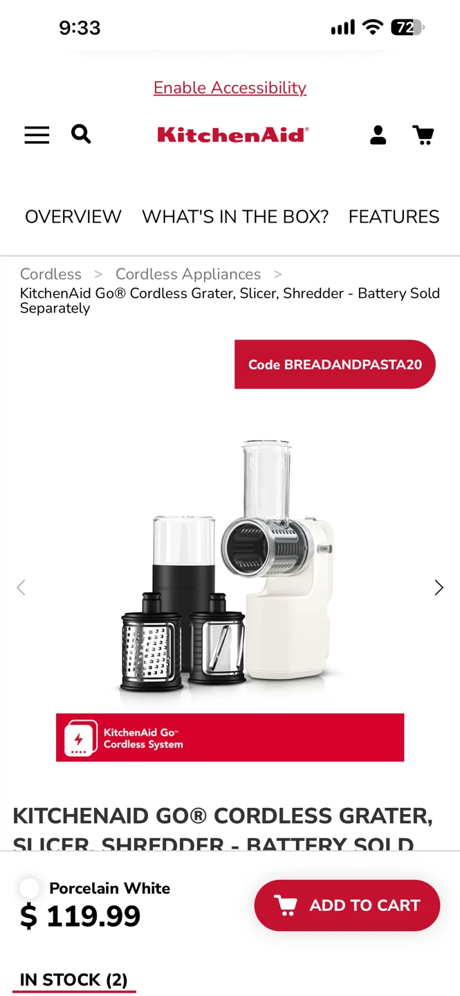 Kitchenaid Go Cordless Shredder