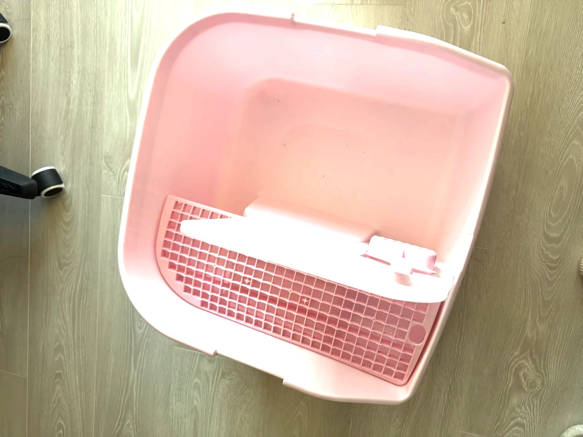 Pink Enclosed Cat Litter Box - photo 3