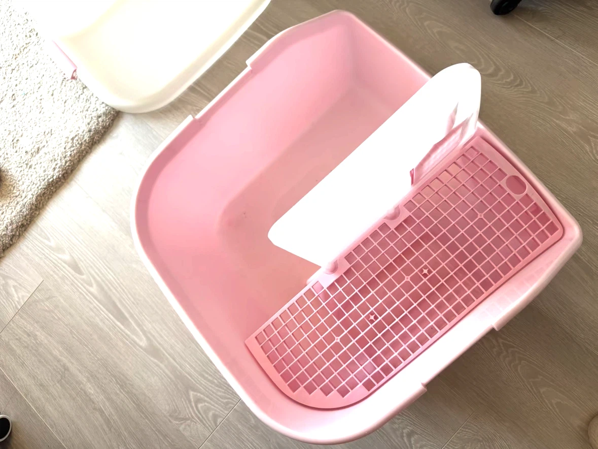 Pink Enclosed Cat Litter Box - photo 4