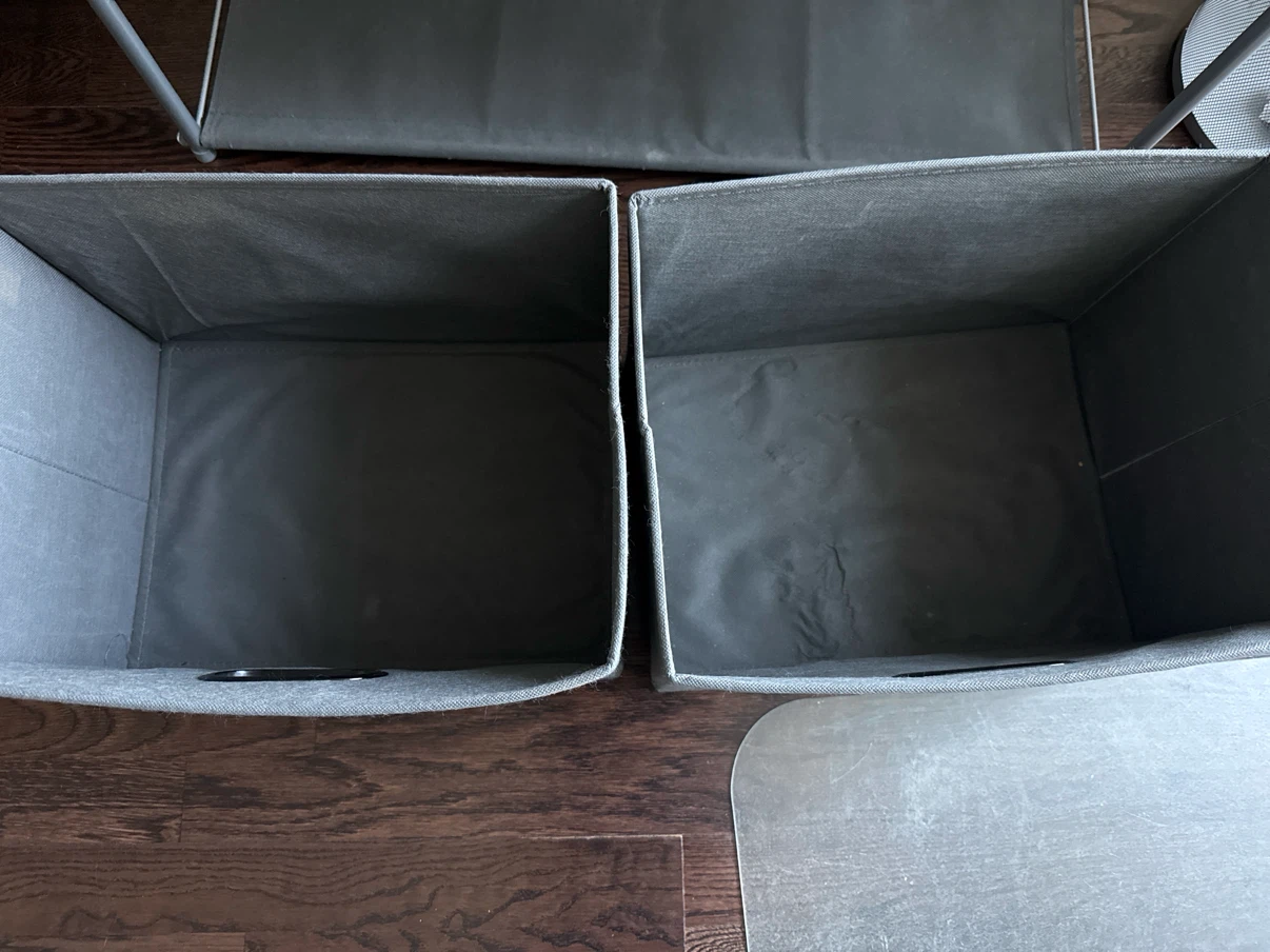 3-Tier Storage Shelving Unit with 2 Bins - photo 2