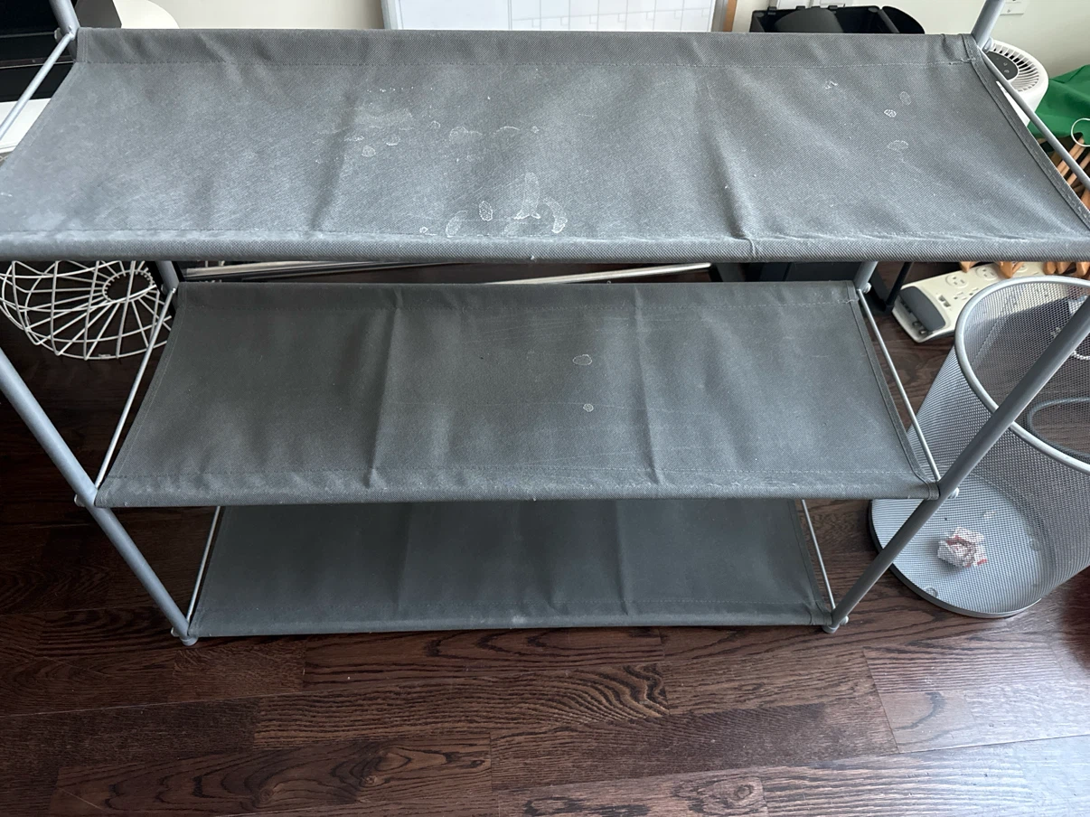 3-Tier Storage Shelving Unit with 2 Bins - photo 3
