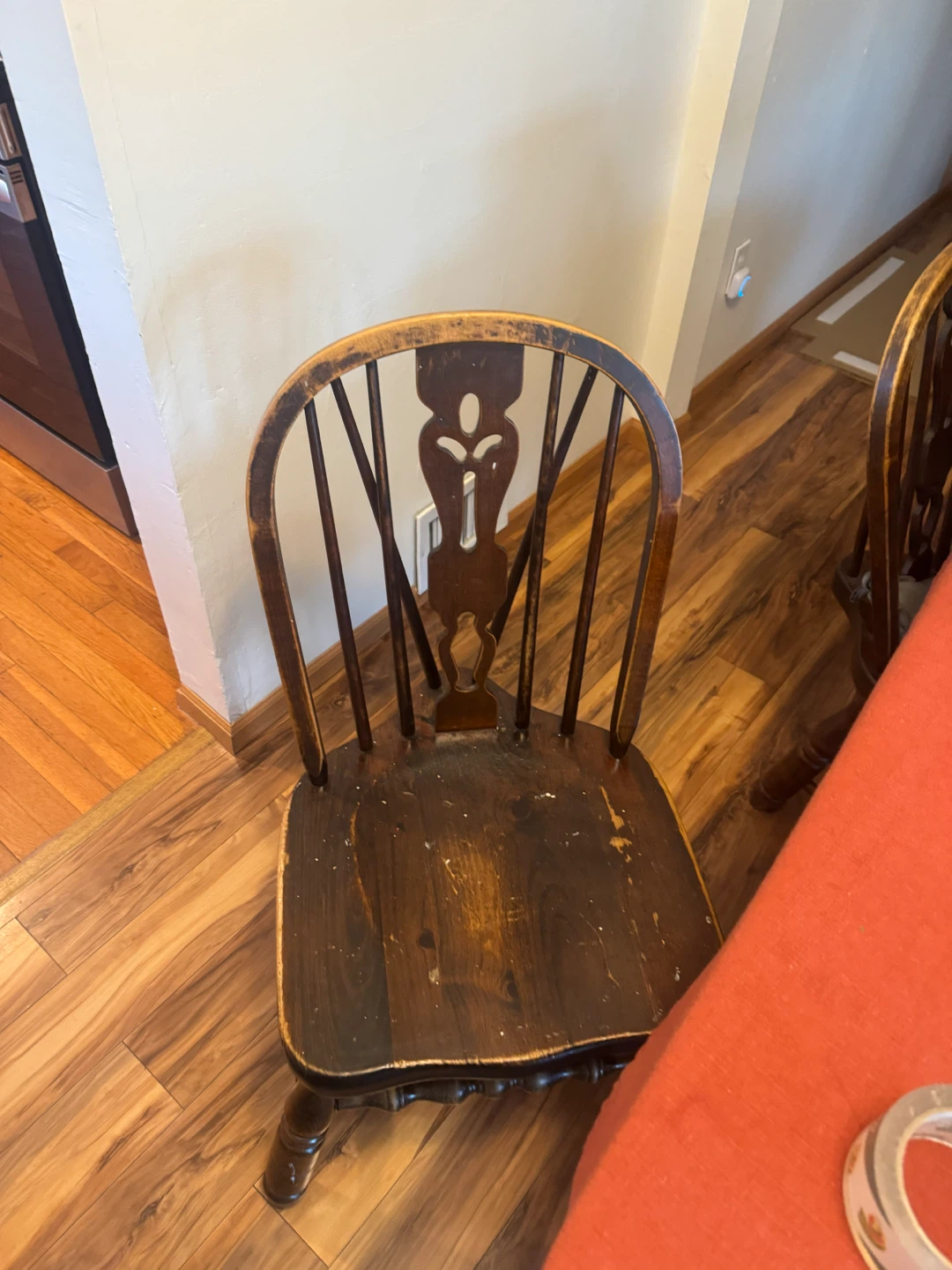 Vintage Wooden Dining Chairs ,table and china cabinet - photo 4